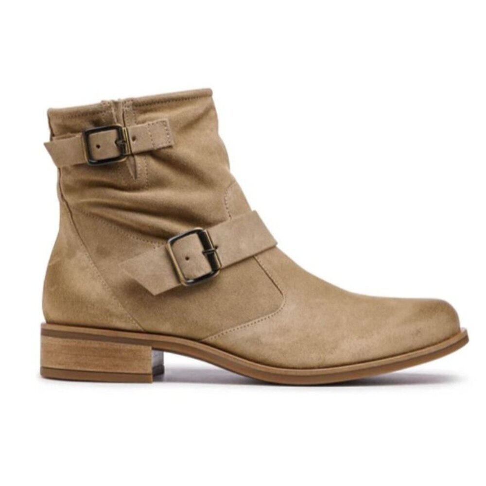 Paul Green Wyatt Boots Grain Soft Suede Beige Women's Size US 8 NEW $495 [jb]